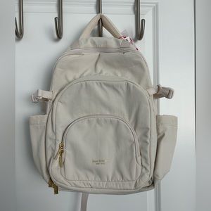 NWT Isaac Mizrahi Backpack with Insulated pocket - Cream - as seen on TikTok